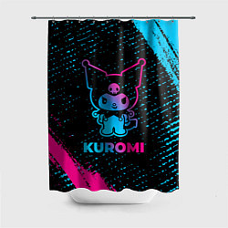 Шторка для душа Kuromi - neon gradient, цвет: 3D-принт