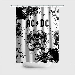 Шторка для душа AC DC - рок пес, цвет: 3D-принт