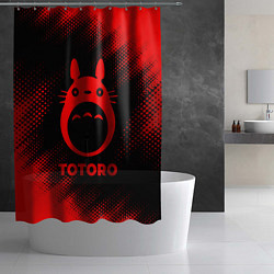 Шторка для душа Totoro - red gradient, цвет: 3D-принт — фото 2