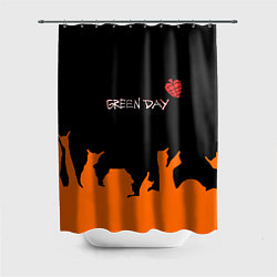 Шторка для душа Green day rock, цвет: 3D-принт