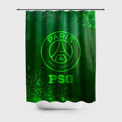 Шторка для душа PSG - green gradient, цвет: 3D-принт