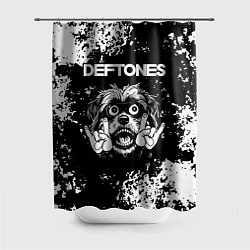 Шторка для душа Deftones рок пес, цвет: 3D-принт