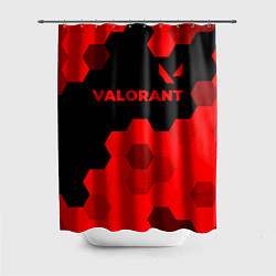 Шторка для душа Valorant - red gradient посередине, цвет: 3D-принт