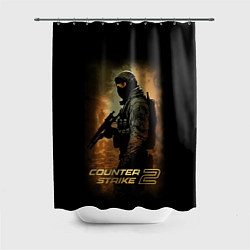 Шторка для душа Counter strike спецназовец, цвет: 3D-принт