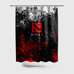 Шторка для душа Dota 2 брызги красок, цвет: 3D-принт