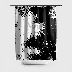 Шторка для душа Ведьмак снежинки, цвет: 3D-принт