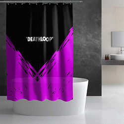 Шторка для душа Deathloop neon geometry, цвет: 3D-принт — фото 2