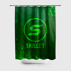 Шторка для душа Skillet - green gradient, цвет: 3D-принт