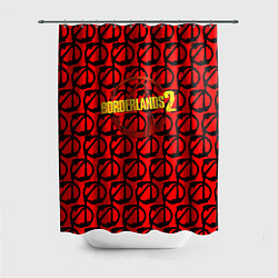 Шторка для душа Borderlands logo pattern, цвет: 3D-принт