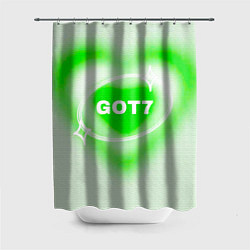 Шторка для душа Got7 сердце, цвет: 3D-принт