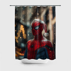 Шторка для душа New year Spider-man, цвет: 3D-принт