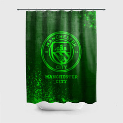 Шторка для душа Manchester City - green gradient, цвет: 3D-принт