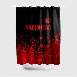 Шторка для душа Radiohead - red gradient посередине, цвет: 3D-принт