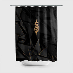 Шторка для душа Slipknot golden poly, цвет: 3D-принт