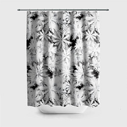 Шторка для душа Рождественский мороз на стекле, цвет: 3D-принт