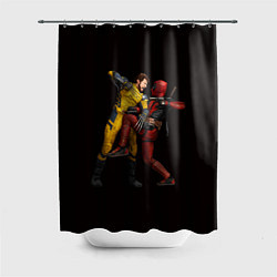 Шторка для душа Дэдпул против Росомахи, цвет: 3D-принт
