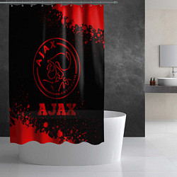 Шторка для душа Ajax - red gradient, цвет: 3D-принт — фото 2