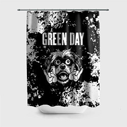 Шторка для душа Green Day рок пес, цвет: 3D-принт