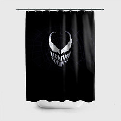 Шторка для душа Venom face - logo, цвет: 3D-принт