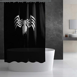 Шторка для душа Venom - logo, цвет: 3D-принт — фото 2