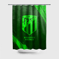 Шторка для душа Atletico Madrid - green gradient, цвет: 3D-принт