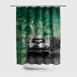 Шторка для душа Ретроавтомобиль, цвет: 3D-принт