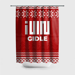 Шторка для душа Новогодний Gidle, цвет: 3D-принт