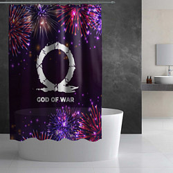 Шторка для душа Праздничный God of War, цвет: 3D-принт — фото 2
