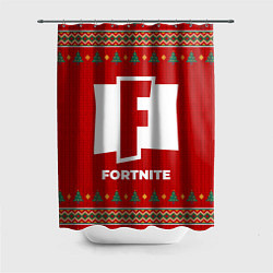 Шторка для душа Fortnite new year, цвет: 3D-принт