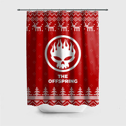 Шторка для душа Новогодний The Offspring с оленями, цвет: 3D-принт