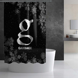 Шторка для душа Снежный Garbage, цвет: 3D-принт — фото 2