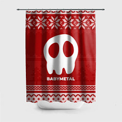 Шторка для душа Новогодний Babymetal, цвет: 3D-принт