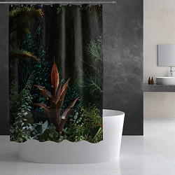 Шторка для душа Объемные растения, цвет: 3D-принт — фото 2