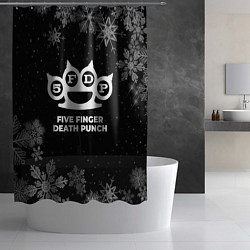 Шторка для душа Снежный Five Finger Death Punch, цвет: 3D-принт — фото 2