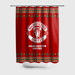 Шторка для душа Manchester United new year, цвет: 3D-принт