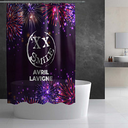 Шторка для душа Праздничный Avril Lavigne, цвет: 3D-принт — фото 2