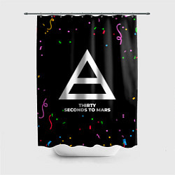 Шторка для душа Thirty Seconds to Mars конфети, цвет: 3D-принт