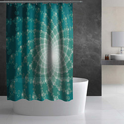 Шторка для душа Фрактальная абстракция, цвет: 3D-принт — фото 2