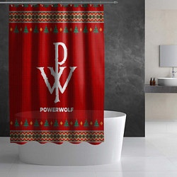Шторка для душа Powerwolf new year, цвет: 3D-принт — фото 2