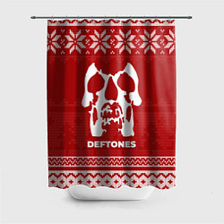 Шторка для душа Новогодний Deftones, цвет: 3D-принт