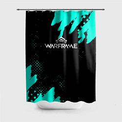 Шторка для душа Warframe краски голубые, цвет: 3D-принт