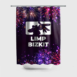 Шторка для душа Праздничный Limp Bizkit, цвет: 3D-принт