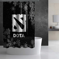 Шторка для душа Снежный Dota, цвет: 3D-принт — фото 2