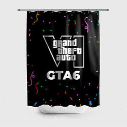 Шторка для душа GTA6 конфети, цвет: 3D-принт