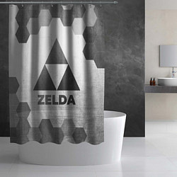 Шторка для душа Zelda - white gradient, цвет: 3D-принт — фото 2