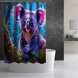 Шторка для душа Коала на дереве, цвет: 3D-принт — фото 2