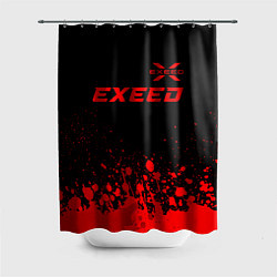 Шторка для душа Exeed - red gradient посередине, цвет: 3D-принт