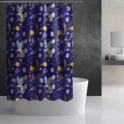 Шторка для душа Зяблик и крокусы, цвет: 3D-принт — фото 2