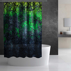 Шторка для душа Абстракция - acid web, цвет: 3D-принт — фото 2