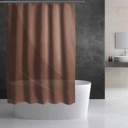 Шторка для душа Мокко Мусс однотонный с полосой, цвет: 3D-принт — фото 2
